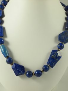 Lapis Lazuli kette, 110 gramm, formmix, mittlere qualität