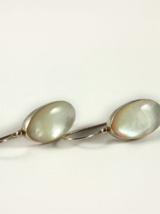 Perlmutt Ohrhänger Silber, 6,2 Gramm, ovale Form